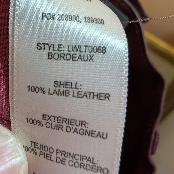 Frame Le Skinny de Jeanne Bordeaux 100% Lamb Leather Skinny Pants Size 27 Luxury - Picture 3 of 7
